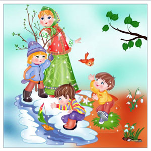 Сюжетное рисование: «Весенний пейзаж».
